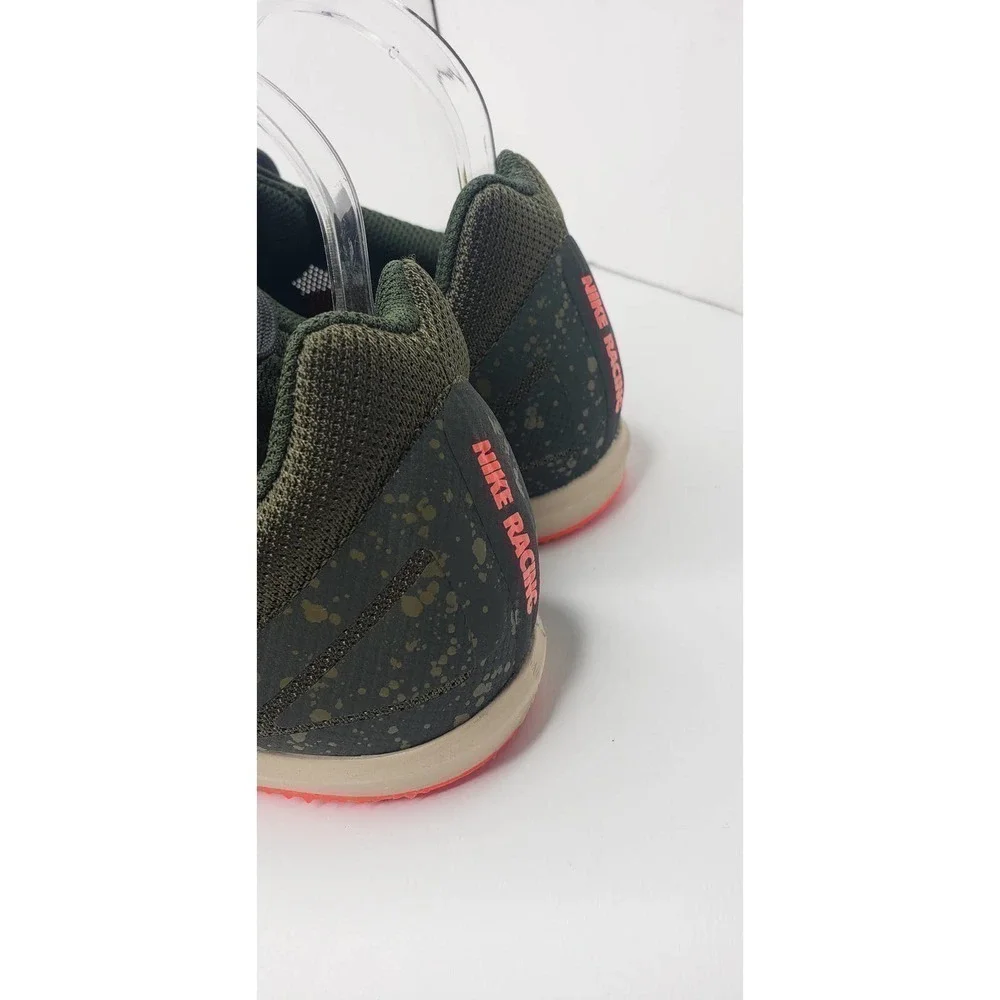 NIKE UNISEX ZOOM RIVAL D 10 TRACK SPIKE OLIVE/CRIMSON (907566-300) US 13 UK 12
